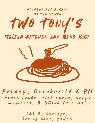October ROM: Two Tony's Italian Kitchen and Wine Bar